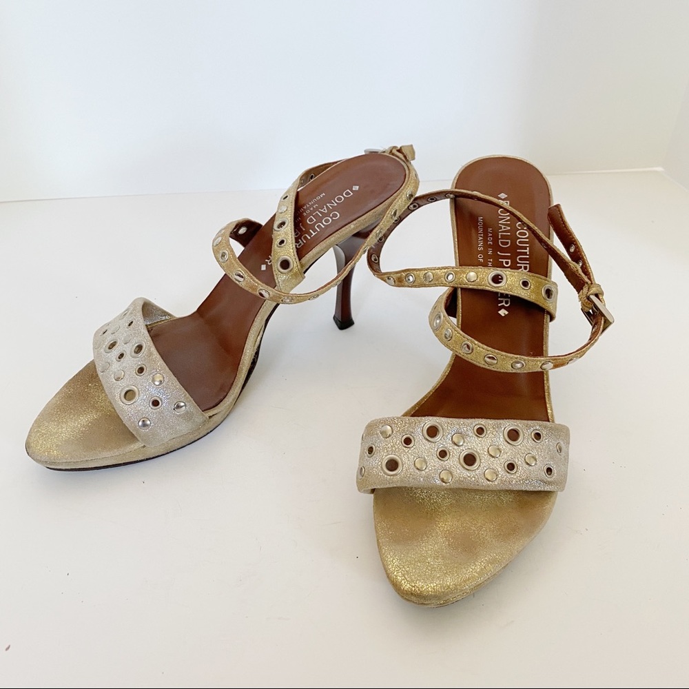 Donald Pliner Cerise silver platino sandal size 8